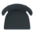 Olis Dining Chair- in Black Faux Leather and Black - Calgary Furniture Store