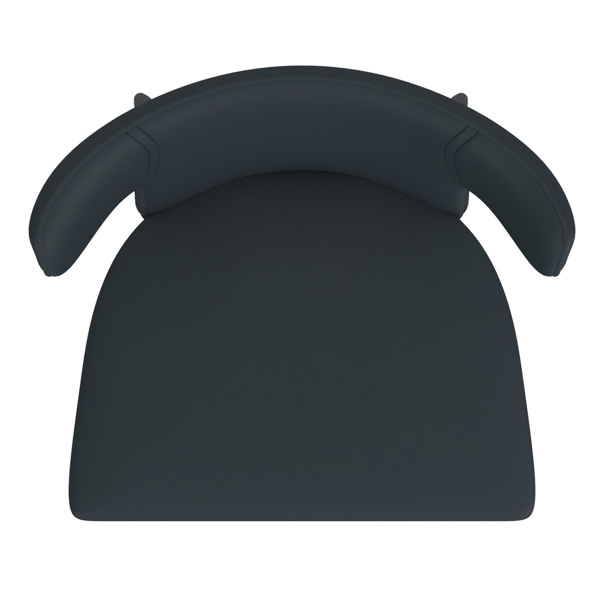 Olis Dining Chair- in Black Faux Leather and Black - Calgary Furniture Store
