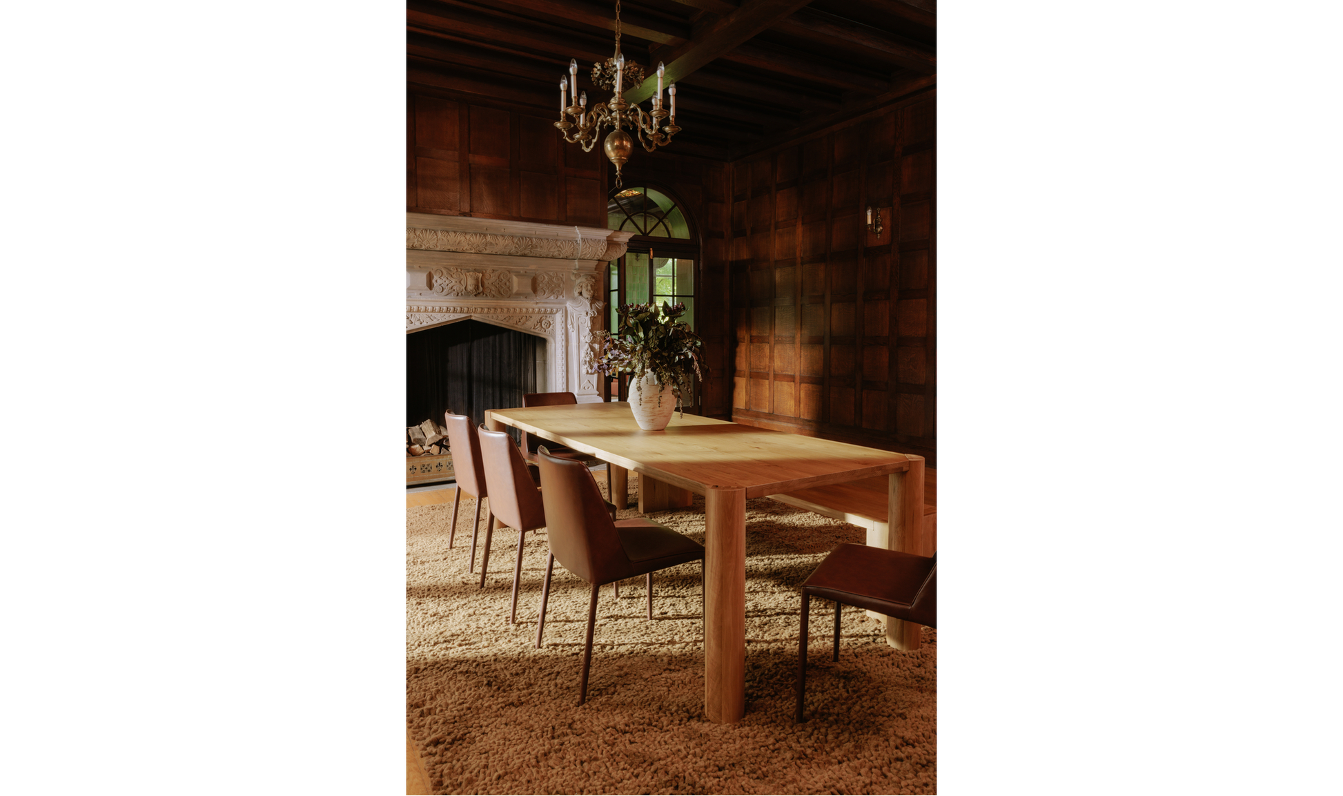 Post Large Table Large Natural Oak - Calgary Furniture Store