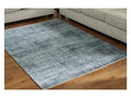 Rhysill - Teal - Rug - Calgary Furniture Store