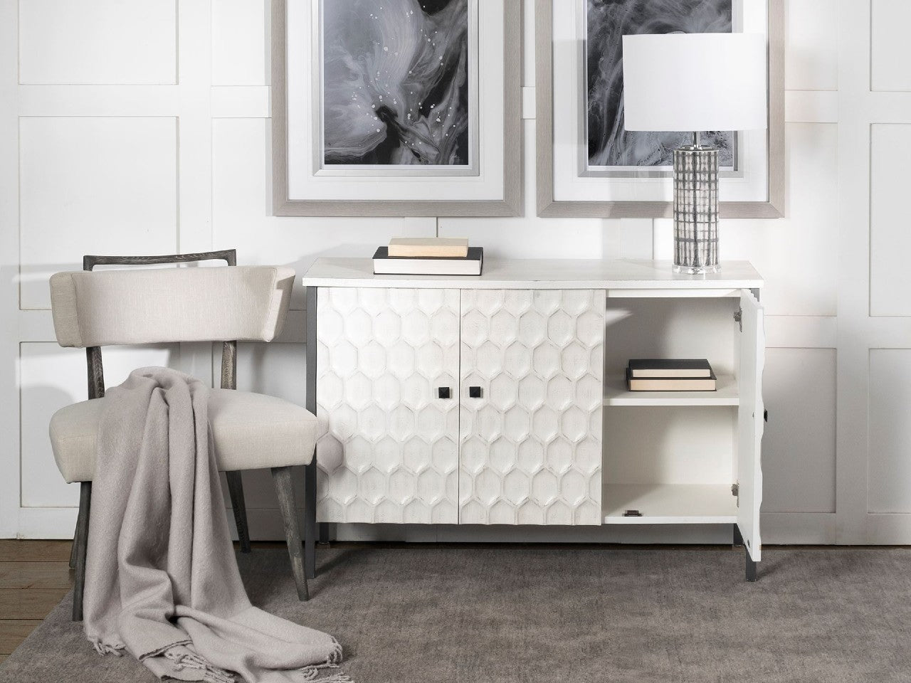 Savannah II Accent Cabinet - 3 Door | Calgary Furniture Store