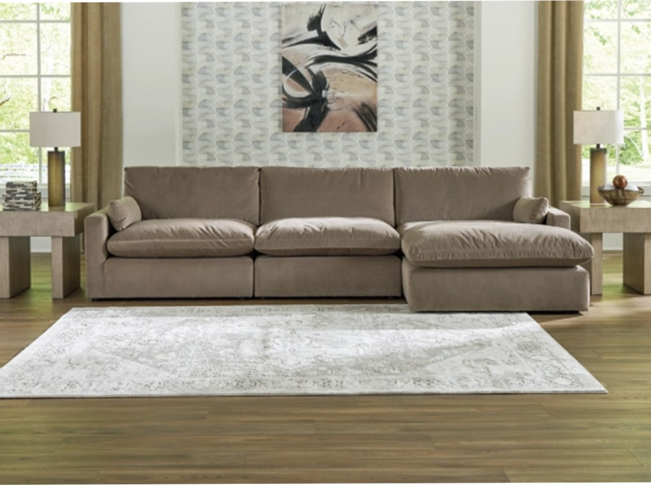 Sophie Sectional - Cocoa - Calgary Furniture Store