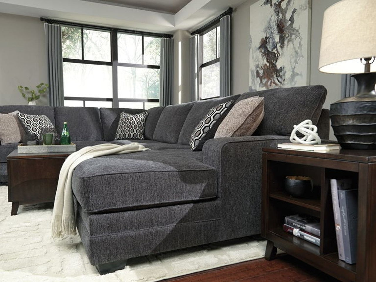 Tracling Slate Sectional | Calgary Furniture Store
