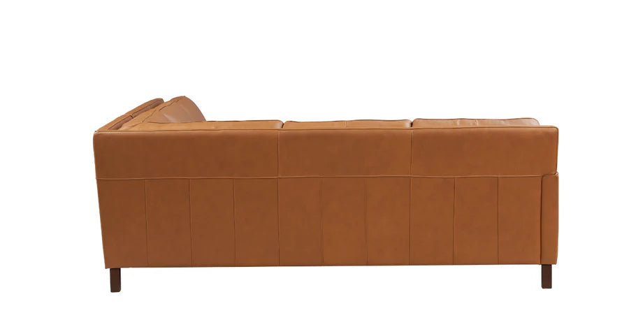 🇨🇦 Custom Top Grain Leather Sectional - Calgary Furniture Store
