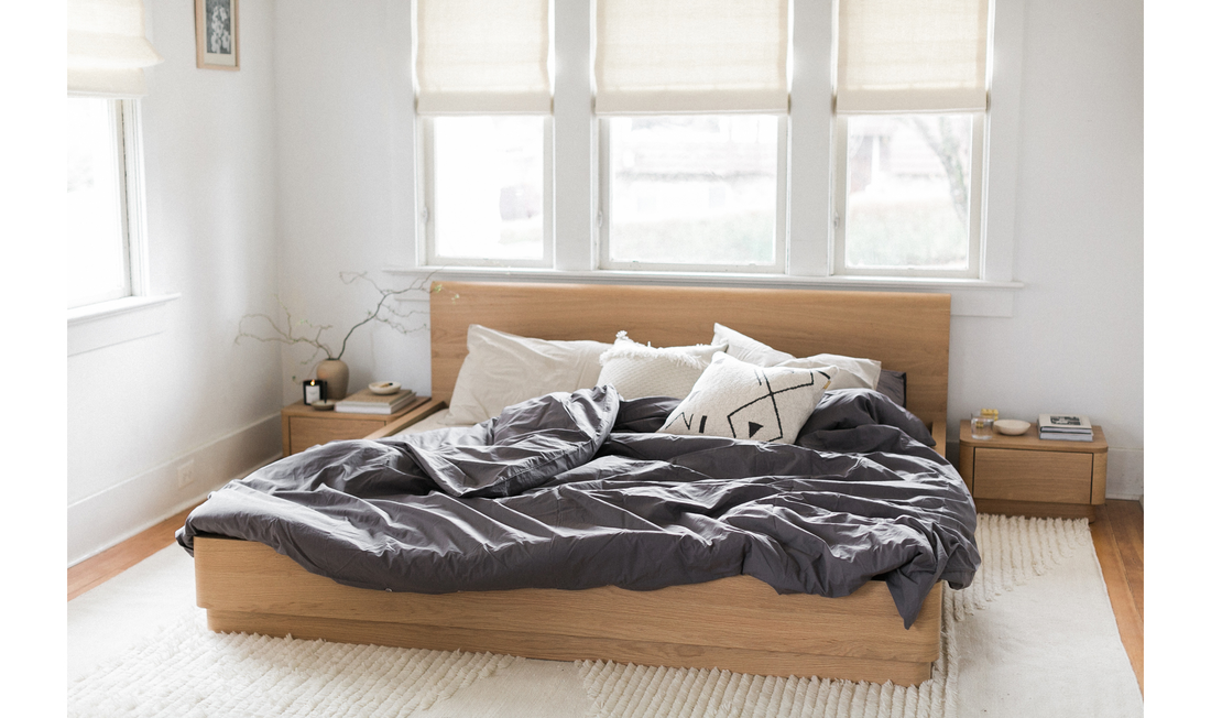 Copy of Round Off King Bed-Wood - Calgary Furniture Store