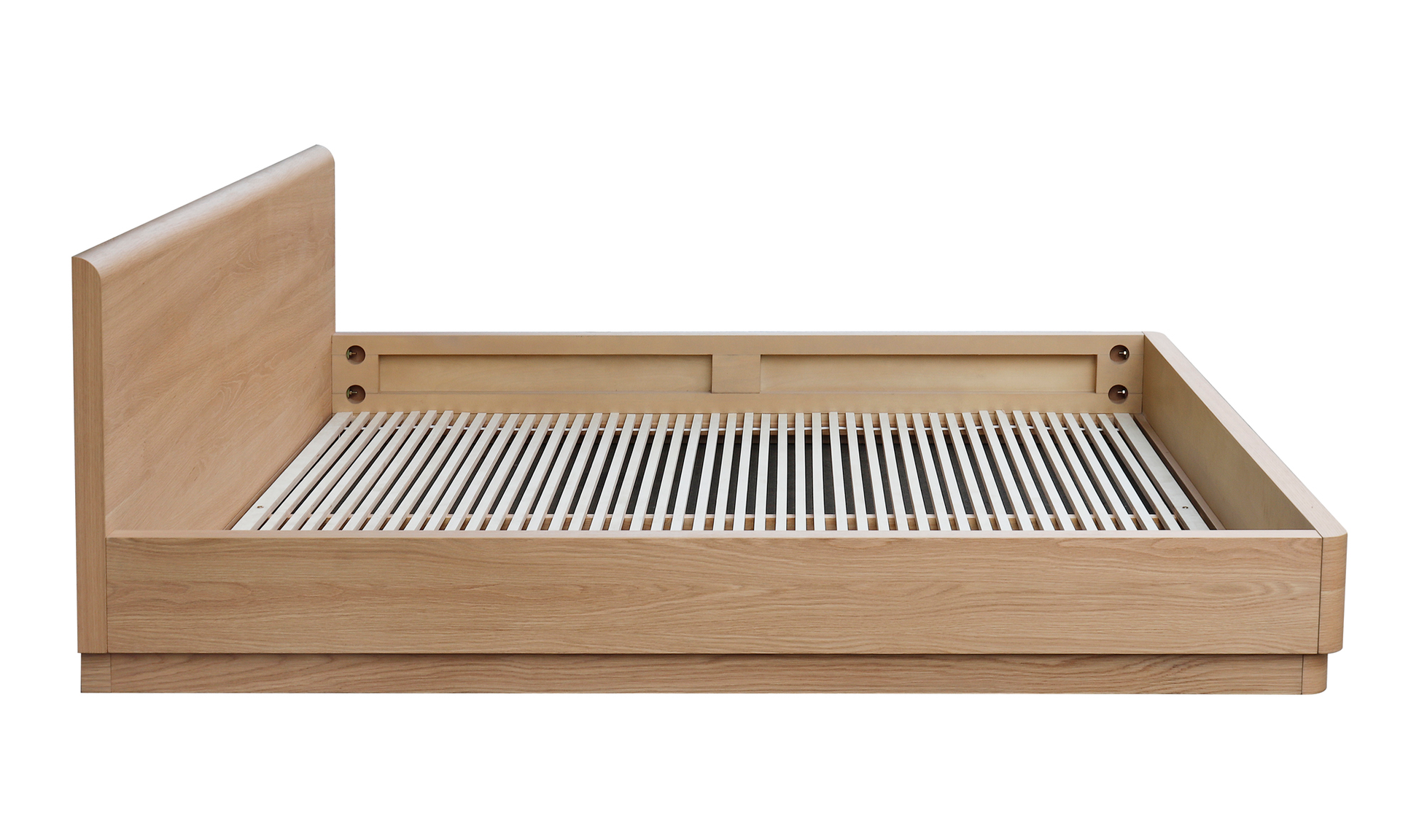 Round Off King Bed-Wood - Calgary Furniture Store
