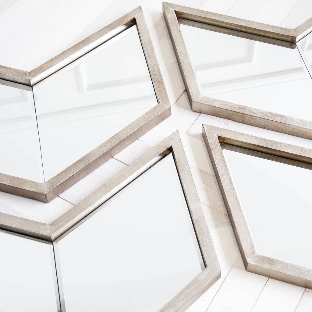 Chevren Mirror - Silver | Calgary Furniture Store