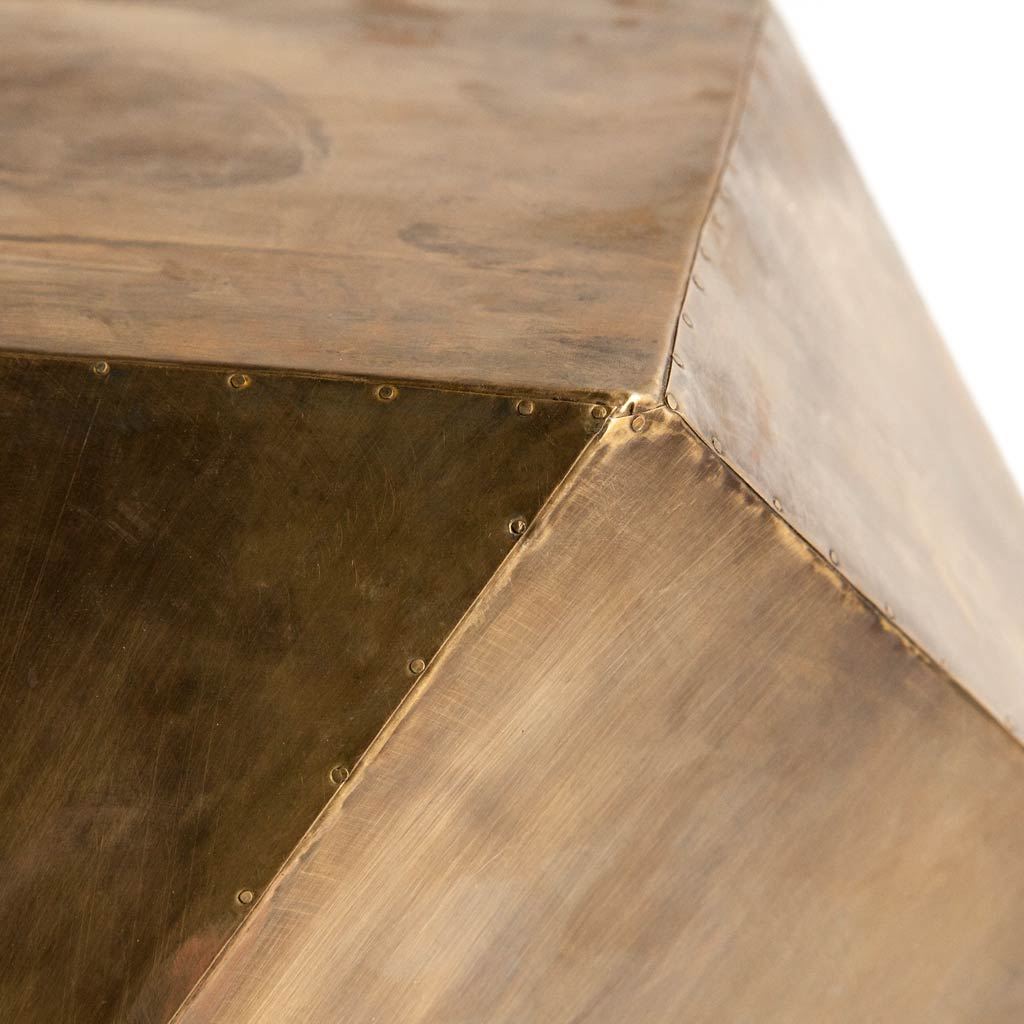 Exagoni Gold Side Table | Calgary Furniture Store