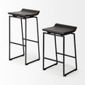 Givens IV Seat Height Black Wood Seat Black Frame Stool | Calgary's Furniture Store | Calgary Bar Stools