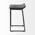 Givens IV Seat Height Black Wood Seat Black Frame Stool | Calgary's Furniture Store | Calgary Bar Stools