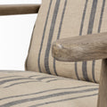 Olympus III Wooden Frame Accent Chair - Striped Brown | Calgary's Furniture Store | Calgary Accent Chair