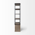Braxton II Three Shelf Shelving Unit - Light Brown Wood | Calgary's Furniture Store | Calgary Storage Organizers