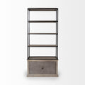 Braxton II Three Shelf Shelving Unit - Light Brown Wood | Calgary's Furniture Store | Calgary Storage Organizers