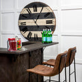 Meritt Brown Leather Seat Frame Stool | Calgary's Furniture Store | Calgary Counter Stool
