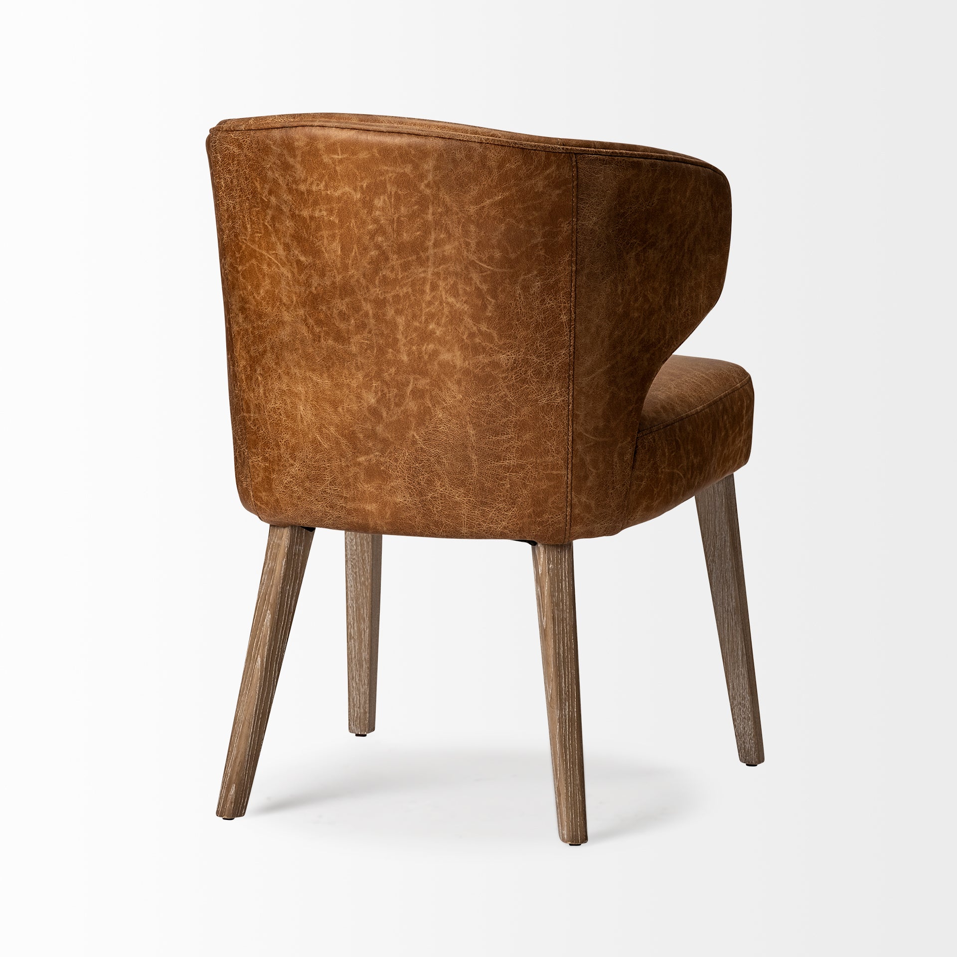 Niles Brown Faux Leather Dining Chair | Calgary Furniture Store