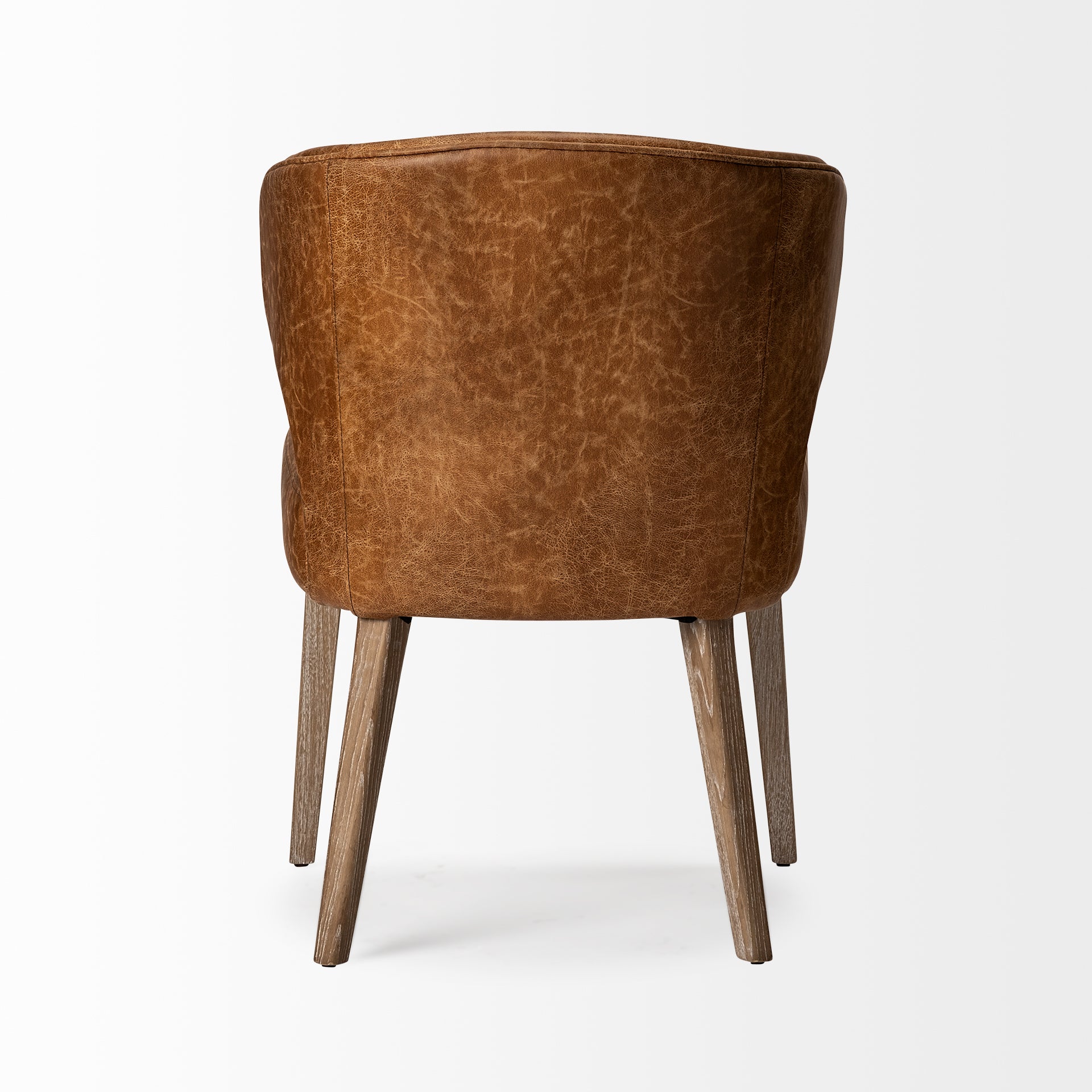 Niles Brown Faux Leather Dining Chair | Calgary Furniture Store