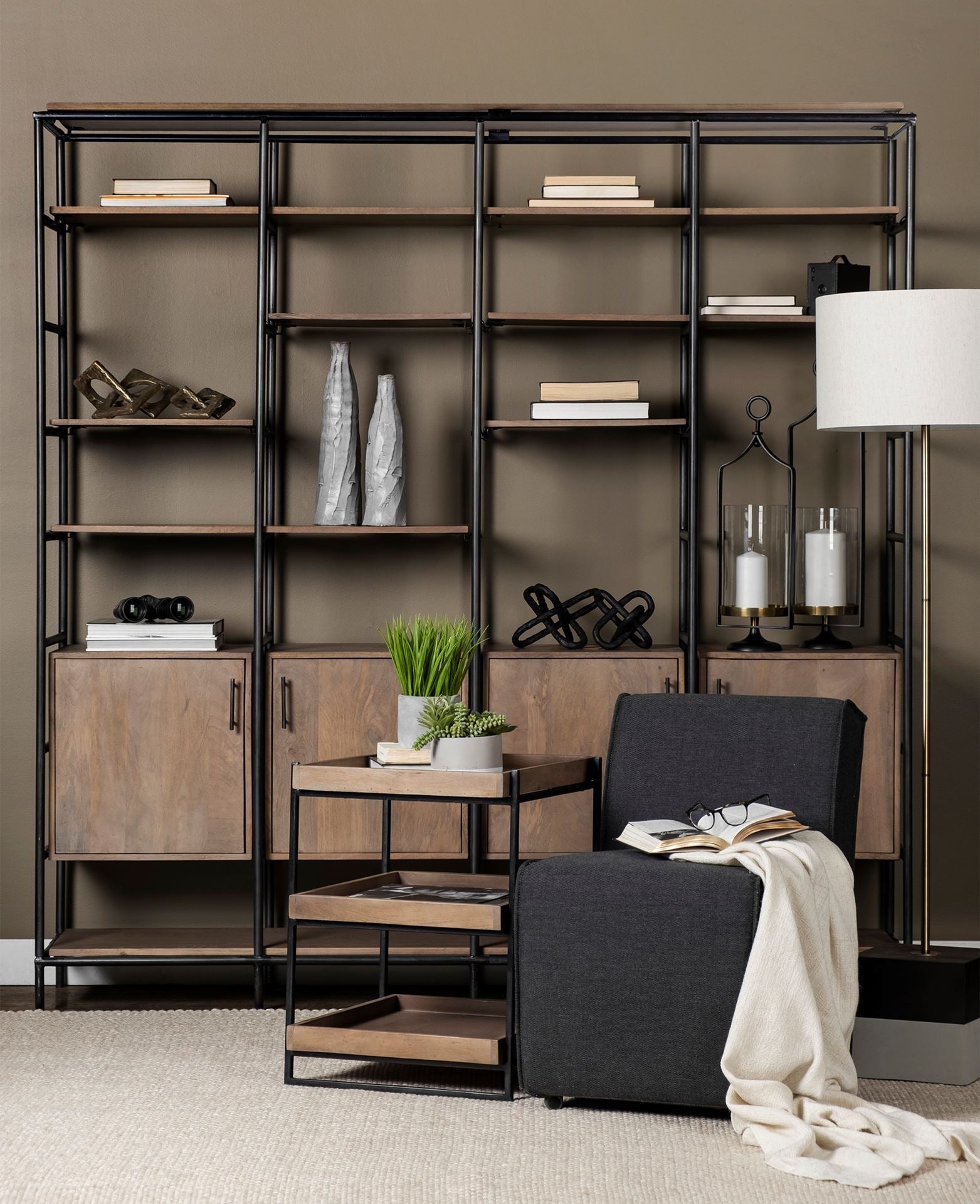 Trey Side Table - Medium Brown | Calgary Furniture Store