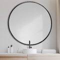 Piper Wall Mirror - Black Metal | Calgary Furniture Store