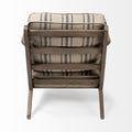Olympus III Wooden Frame Accent Chair - Striped Brown | Calgary's Furniture Store | Calgary Accent Chair