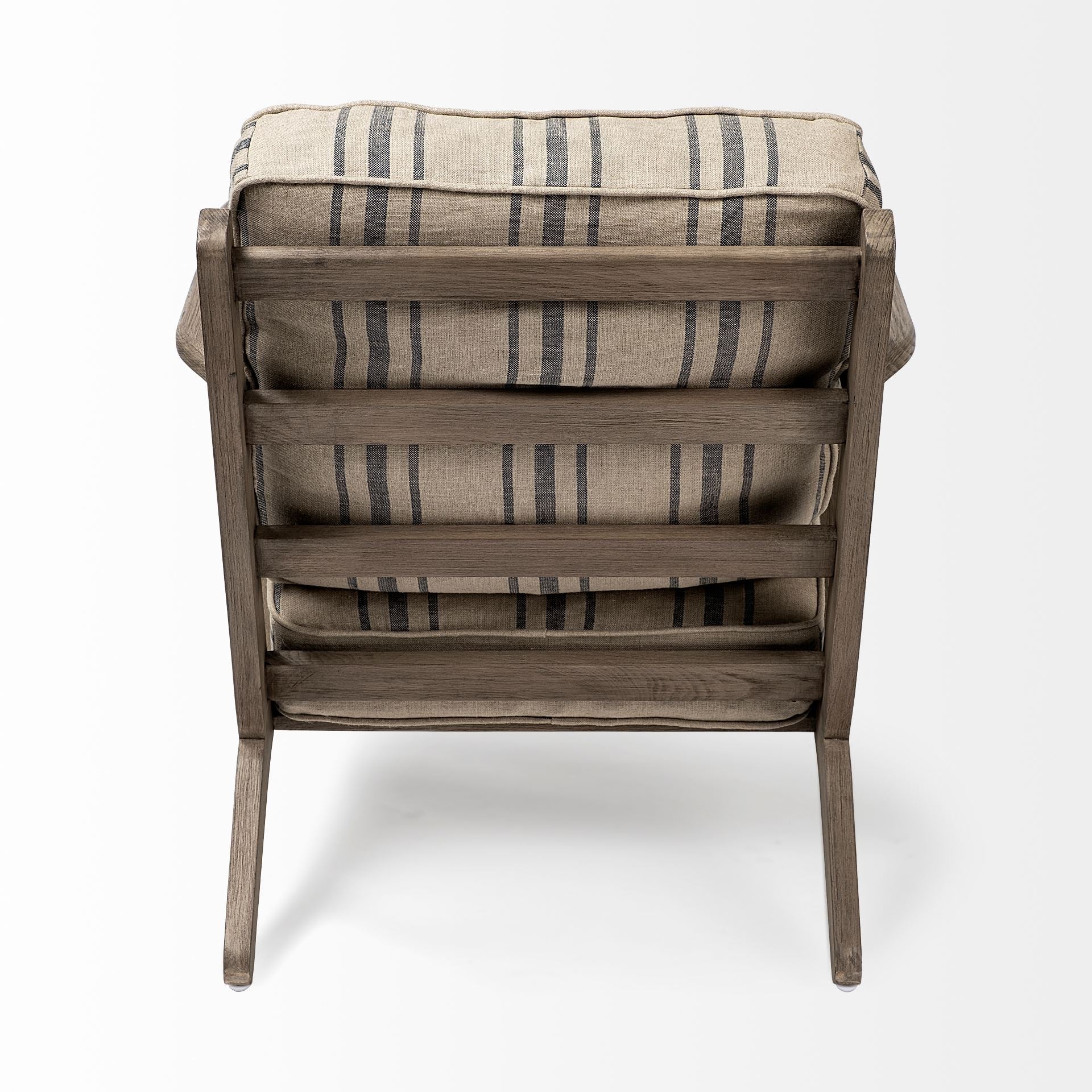 Olympus III Wooden Frame Accent Chair - Striped Brown | Calgary's Furniture Store | Calgary Accent Chair