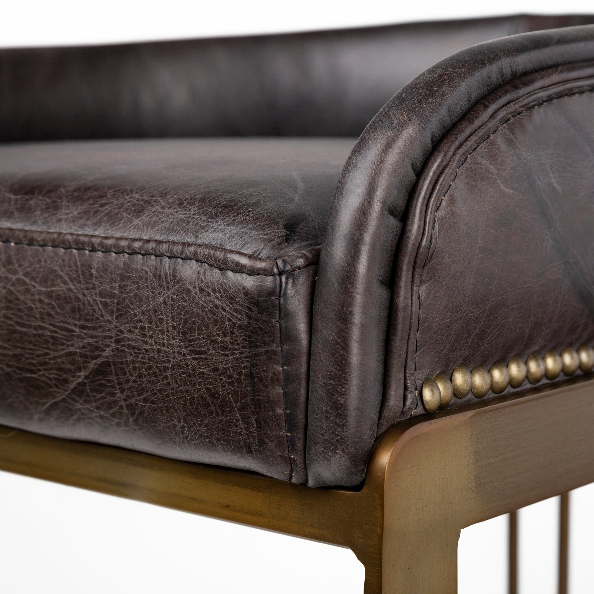 Hollyfield Black Leather Counter Stool | Calgary Furniture Store