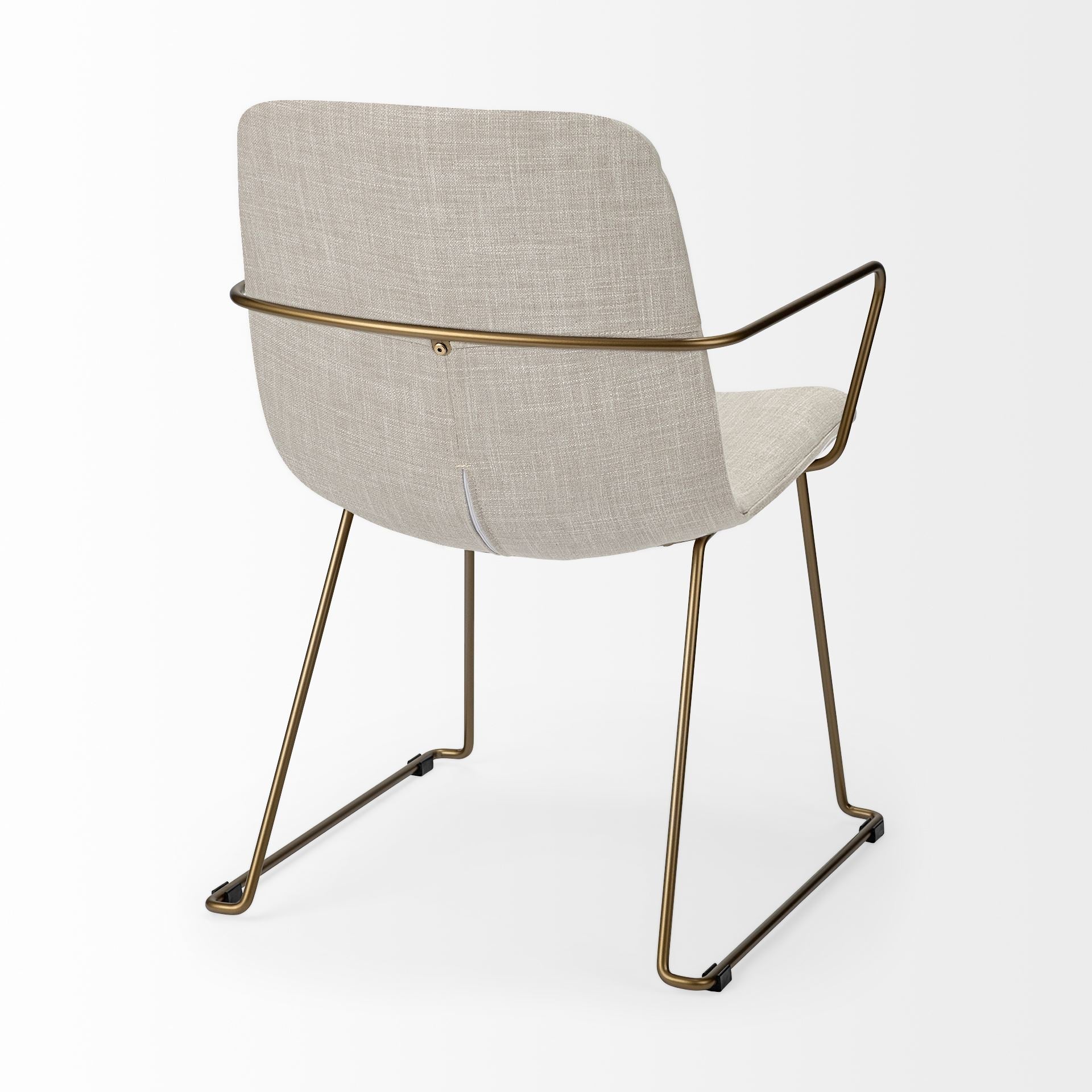 Sawyer Beige Fabric Dining Chair | Calgary Furniture Store