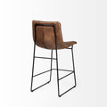 Meritt Brown Leather Seat Frame Stool | Calgary's Furniture Store | Calgary Counter Stool
