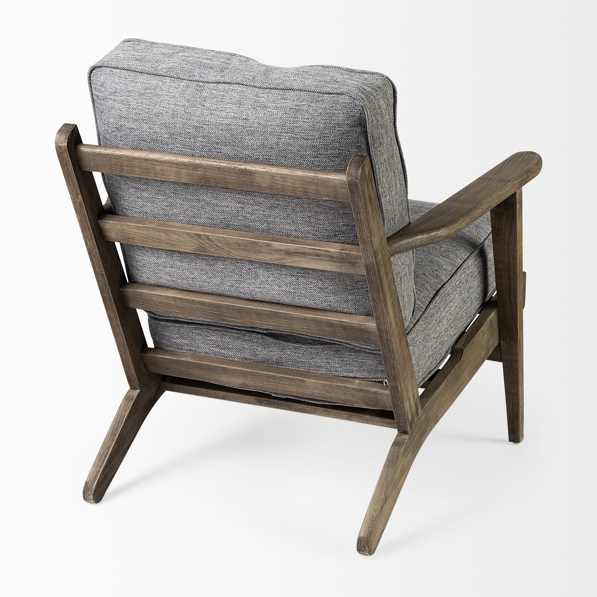Olympus V Accent Chair - Castlerock Grey Brown Wooden Frame | Calgary Furniture Store