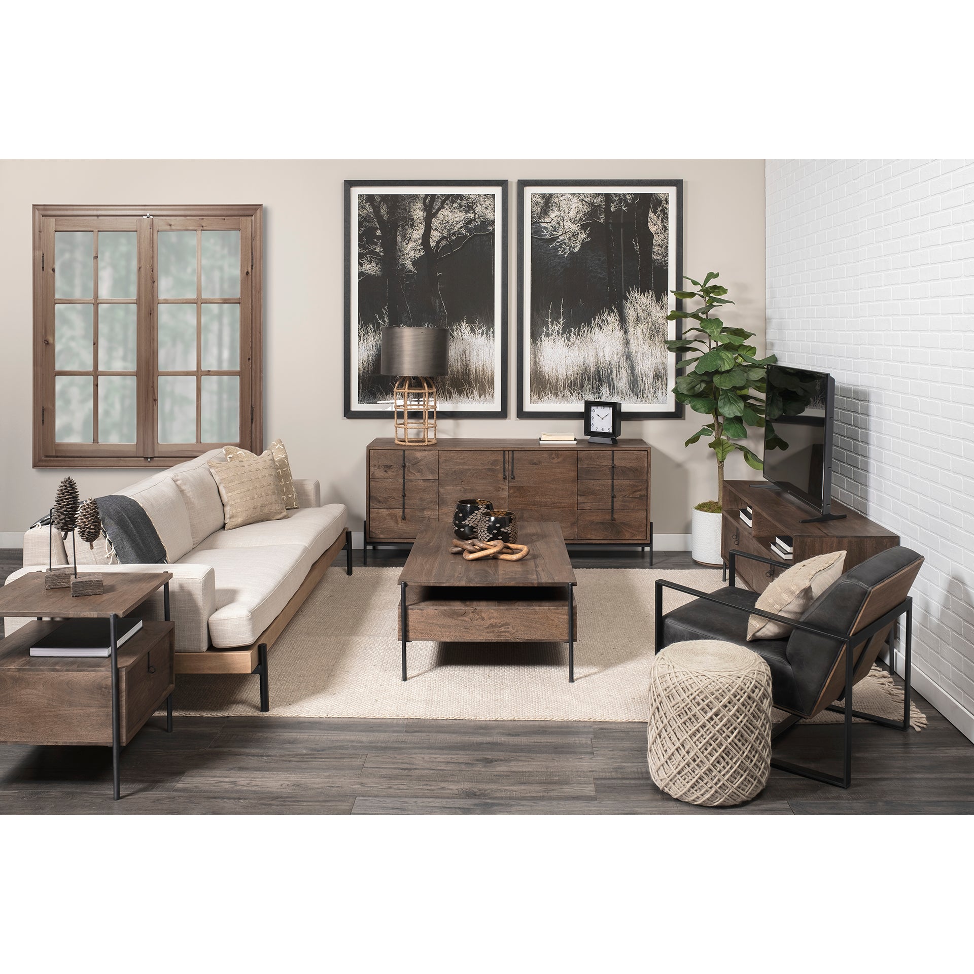Stamford I Black Genuine Leather Accent Chair - Metal Frame | Calgary's Furniture Store | Calgary Accent Chairs