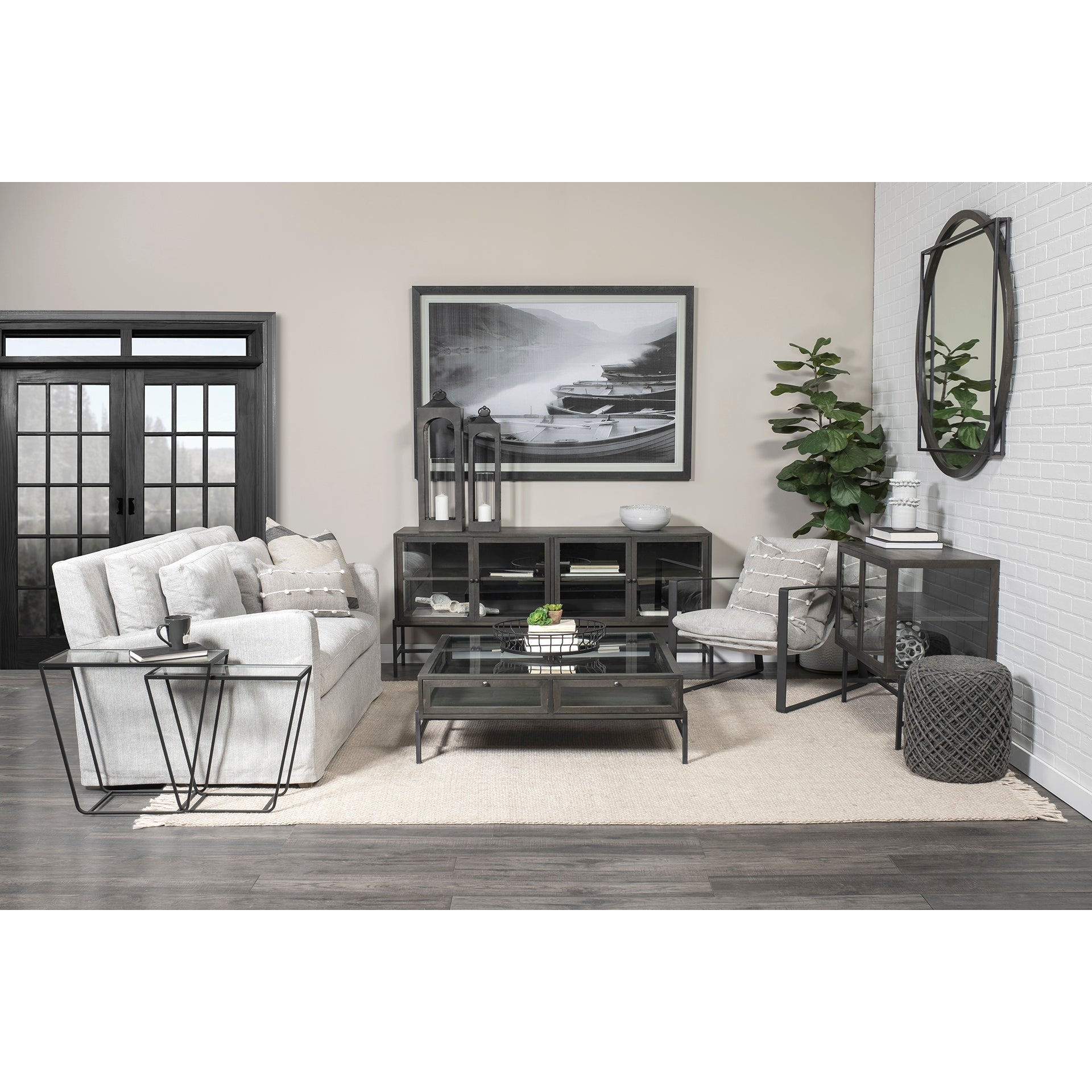 Denly Frost Gray Loveseat | Calgary Furniture Store