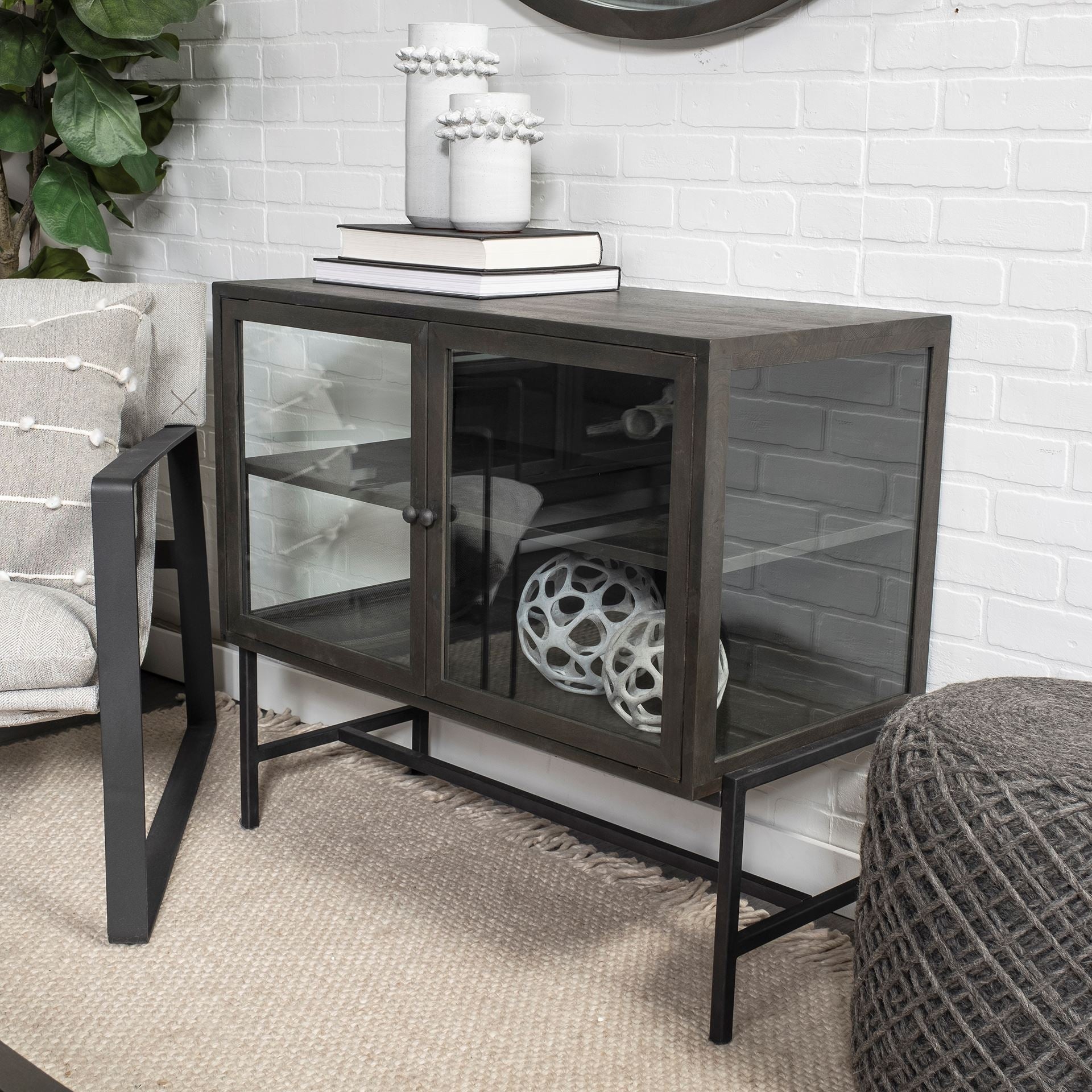Arelius Dark Accent Cabinet | Calgary Furniture Store
