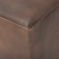 Minara Brown Leather Ottoman | Calgary Furniture Store