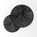 Chakra Accent Tables - Round Dark Wood Top Black Frame | Calgary's Furniture Store | Calgary Accent Tables