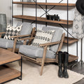 Olympus V Accent Chair - Castlerock Grey Brown Wooden Frame | Calgary Furniture Store