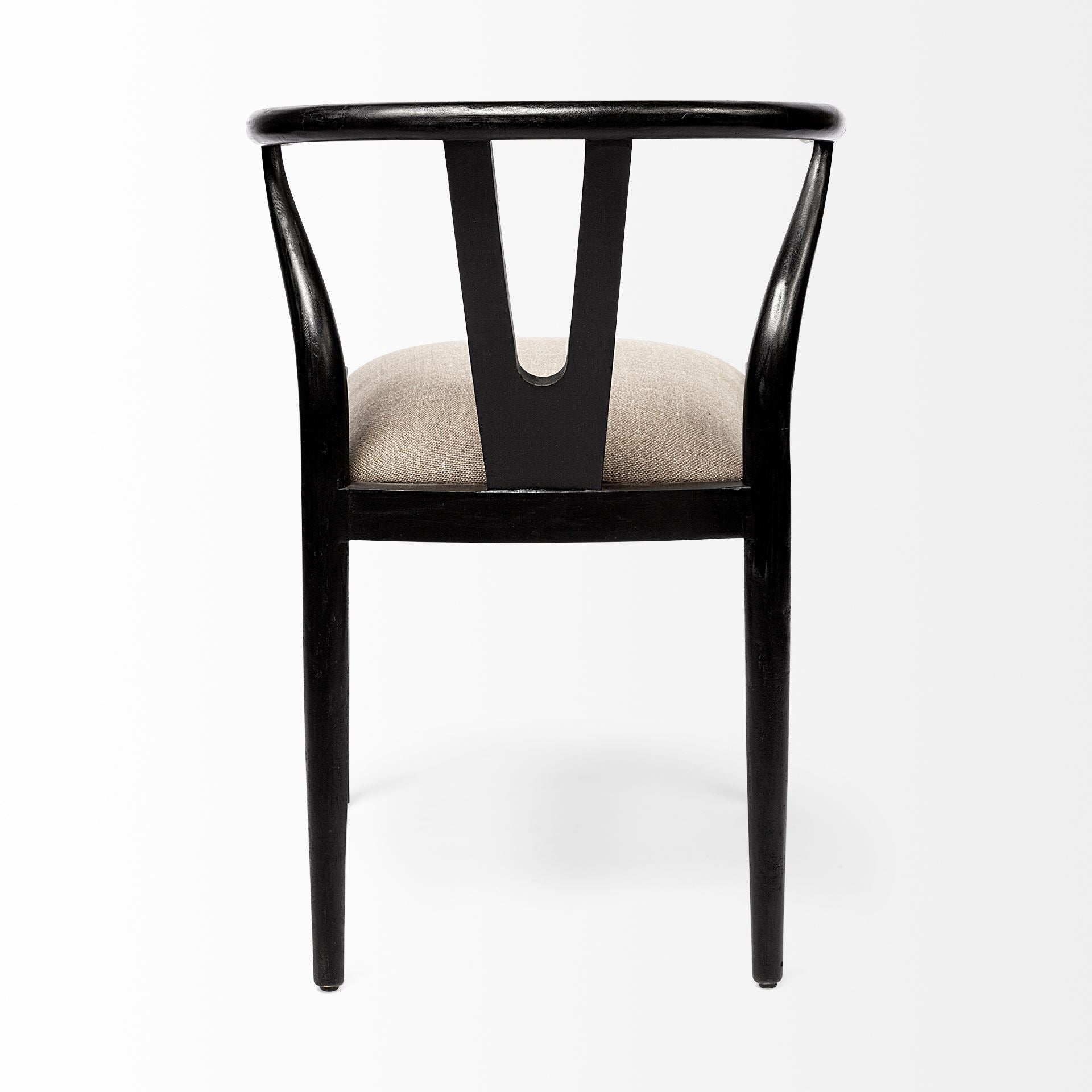 Trixie I Black Wooden Base Linen Seat Dining Chair | Calgary's Furniture Store | Calgary Dining Chairs
