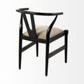 Trixie I Black Wooden Base Linen Seat Dining Chair | Calgary's Furniture Store | Calgary Dining Chairs