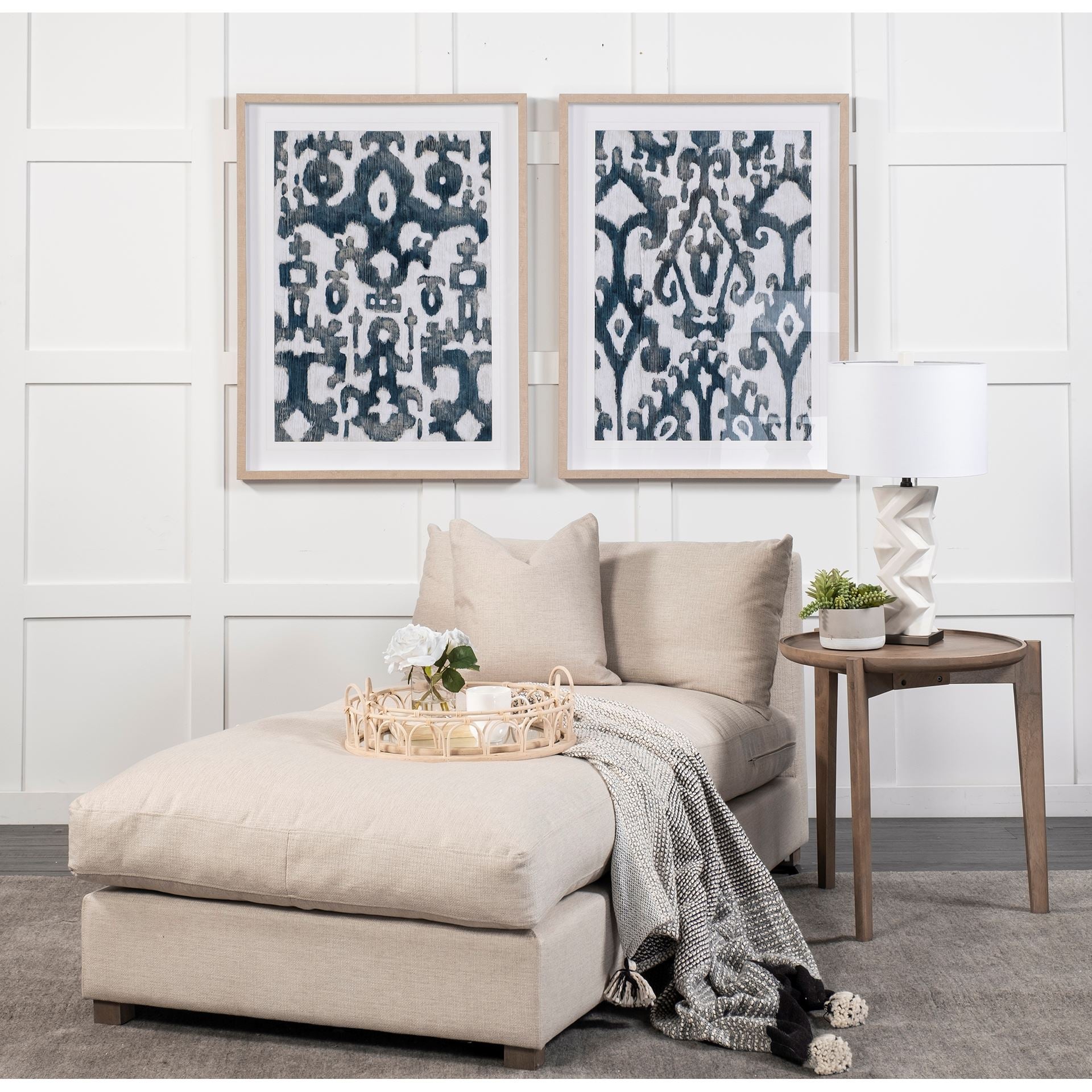 Valence Beige Ottoman | Calgary Furniture Store