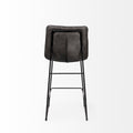 Meritt Black Faux Leather Seat Frame Stool | Calgary's Furniture Store | Calgary Counter Stool