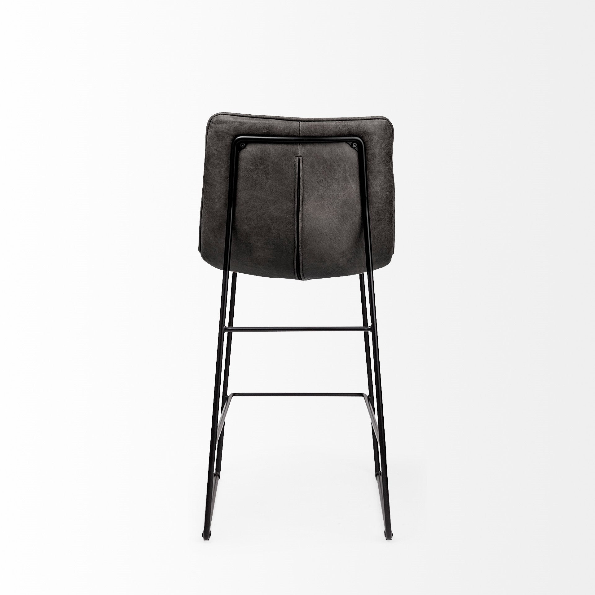 Meritt Black Faux Leather Seat Frame Stool | Calgary's Furniture Store | Calgary Counter Stool