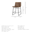 Meritt Brown Leather Seat Frame Stool | Calgary's Furniture Store | Calgary Counter Stool