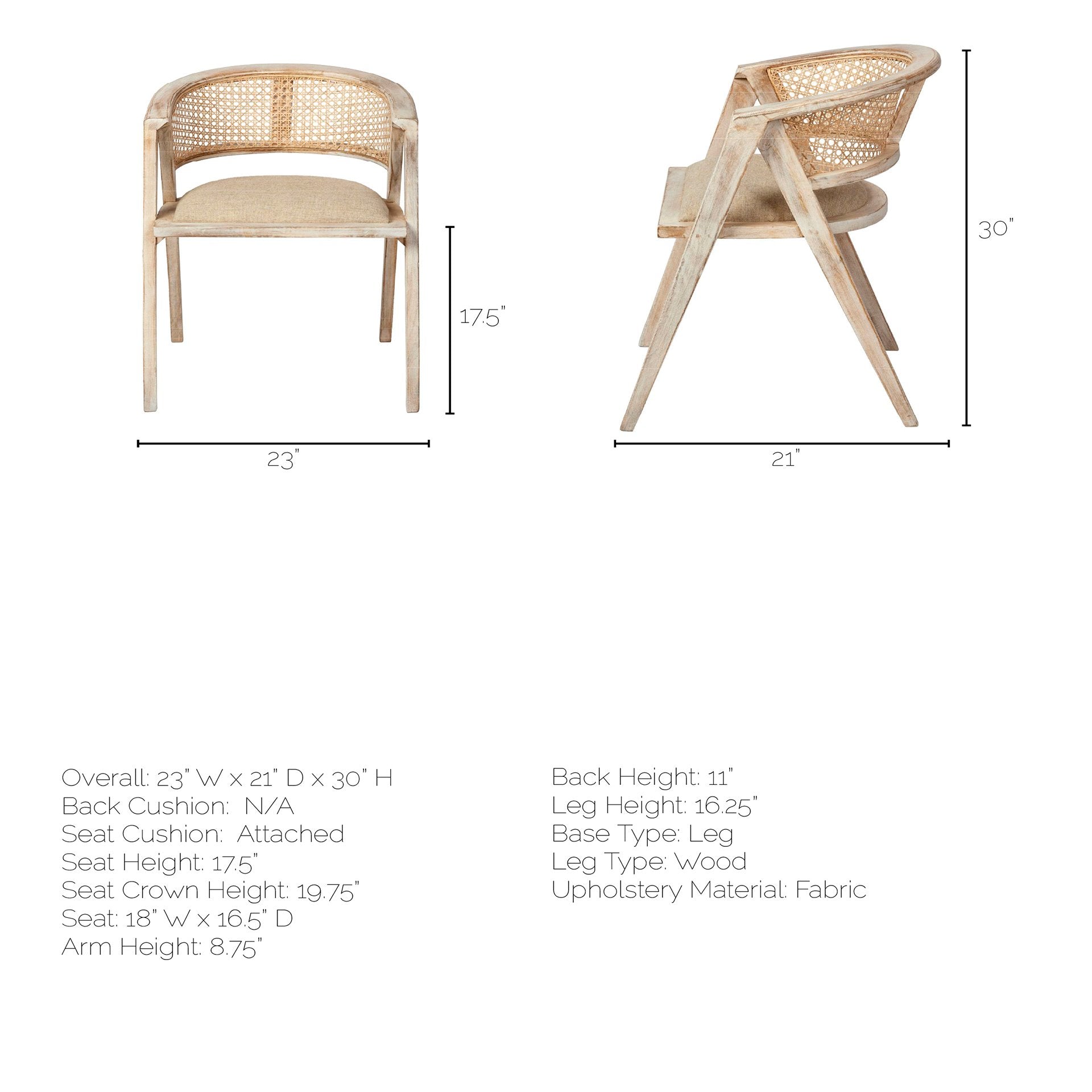 Tabitha Blonde Dining Chair | Calgary Furniture Store