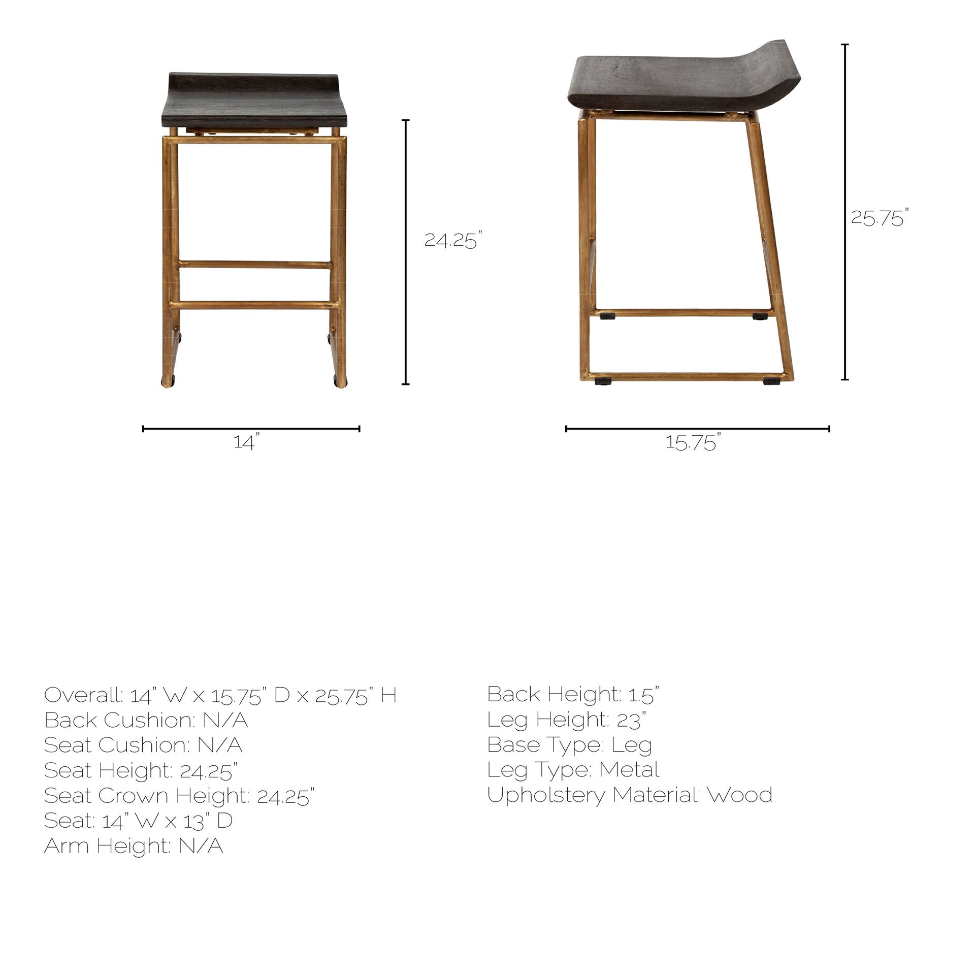 Givens Counter Stool - Brown | Calgary Furniture Store