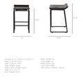 Givens IV Seat Height Black Wood Seat Black Frame Stool | Calgary's Furniture Store | Calgary Bar Stools