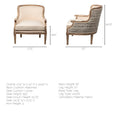 Elizabeth Detailed Back Accent Chair | Calgary Furniture Store