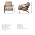 Olympus III Wooden Frame Accent Chair - Striped Brown | Calgary's Furniture Store | Calgary Accent Chair