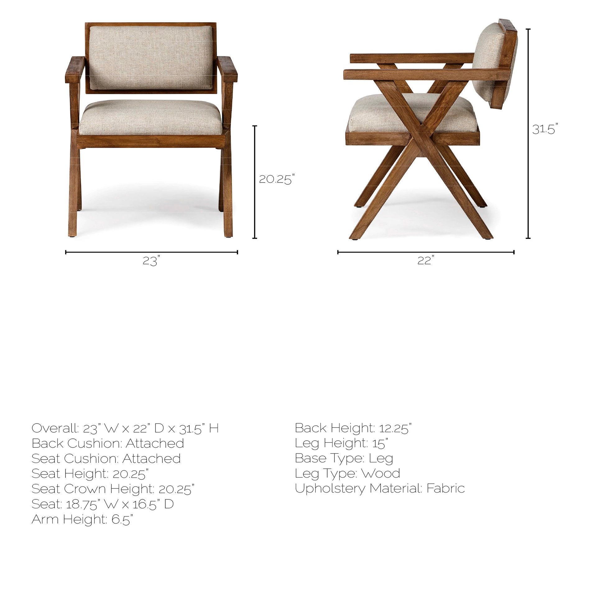 Topanga Brown Dining Chair | Calgary Furniture Store