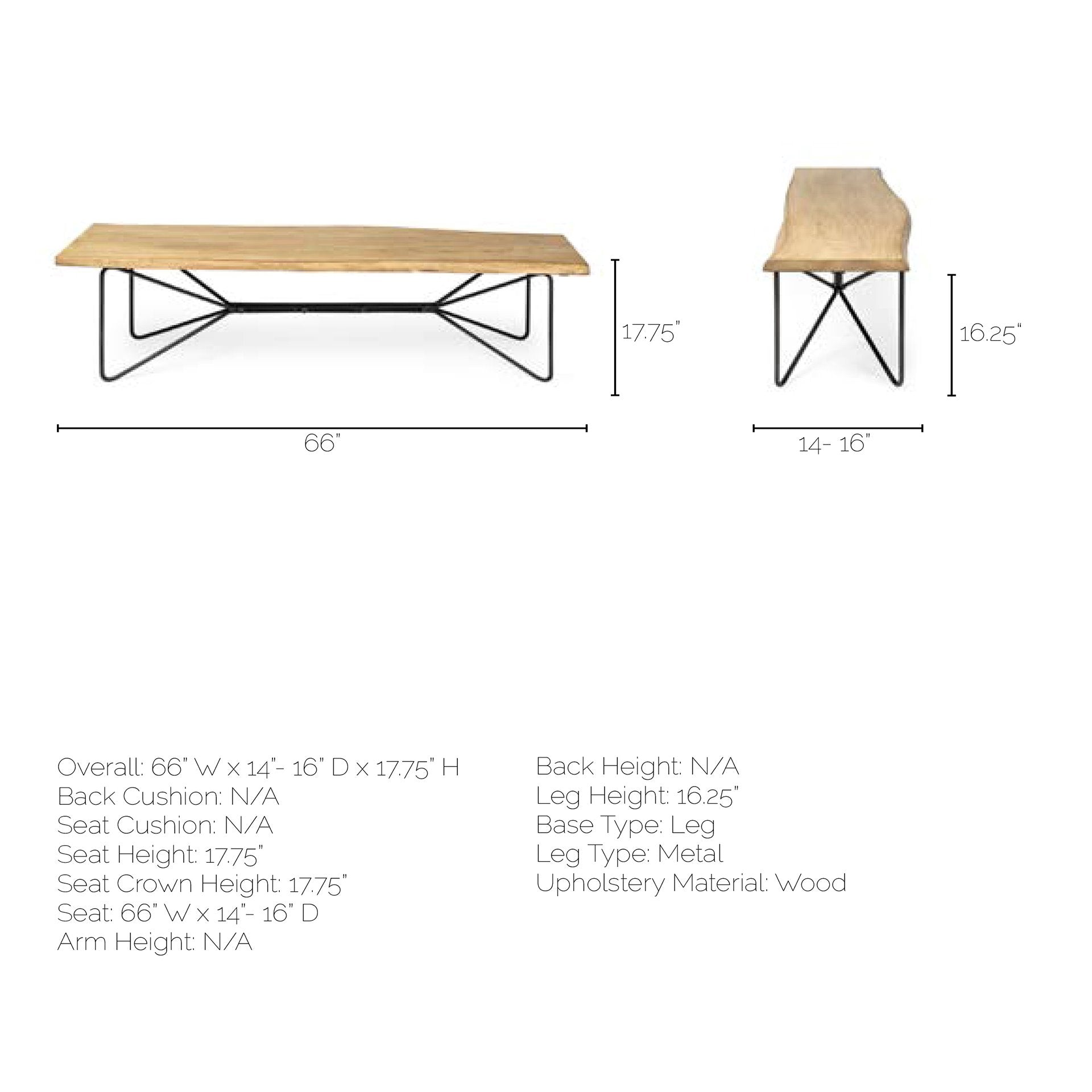 Papillion Dining Bench | Calgary Furniture Store
