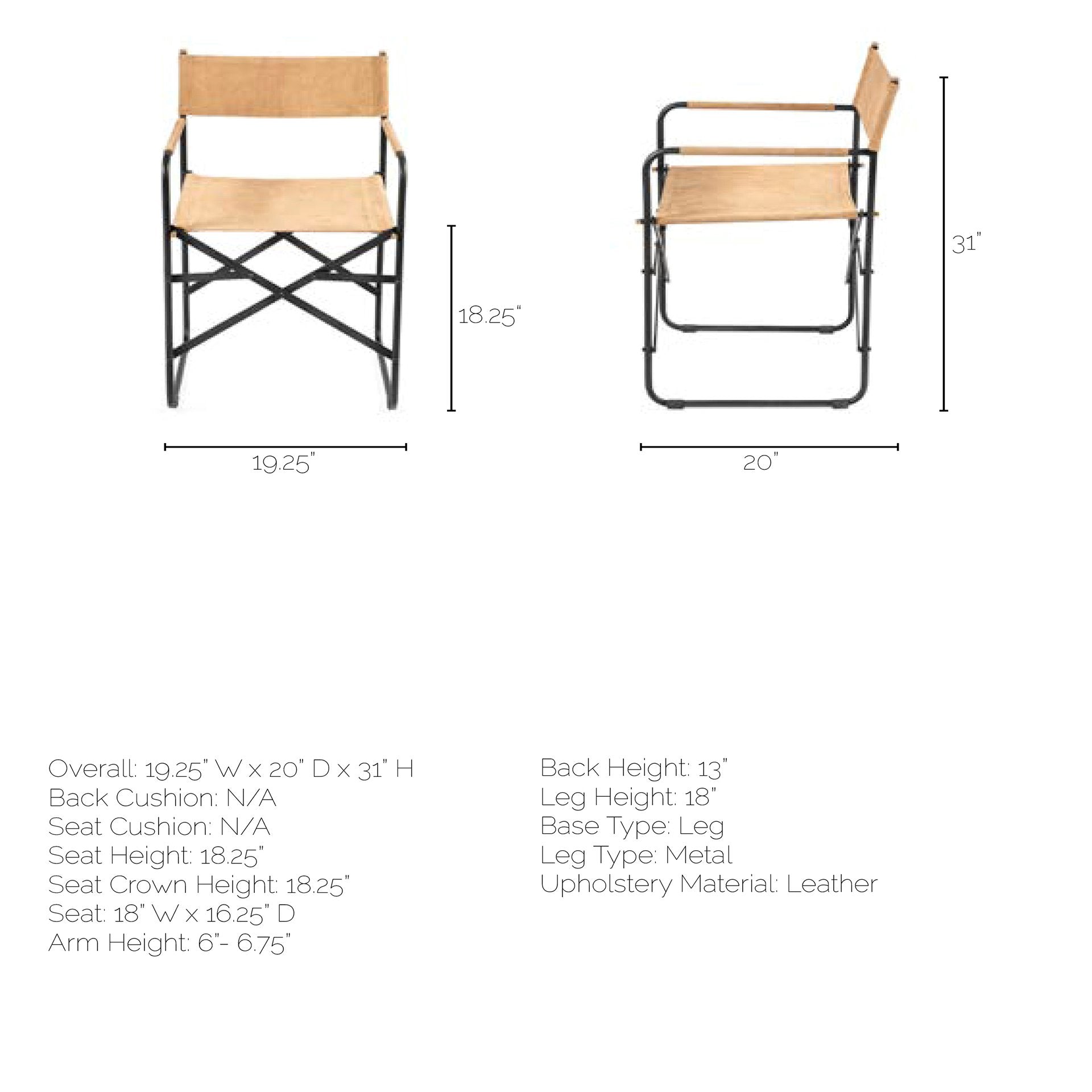 Direttore Dining Chair - Tan | Calgary Furniture Store