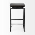 Givens IV Seat Height Black Wood Seat Black Frame Stool | Calgary's Furniture Store | Calgary Bar Stools