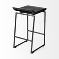 Givens IV Seat Height Black Wood Seat Black Frame Stool | Calgary's Furniture Store | Calgary Bar Stools